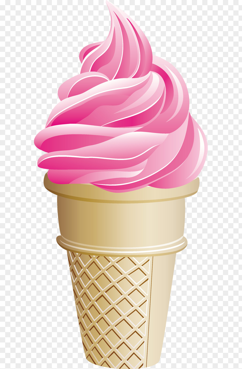 Ice Cream Strawberry Cones Cupcake Clip Art PNG