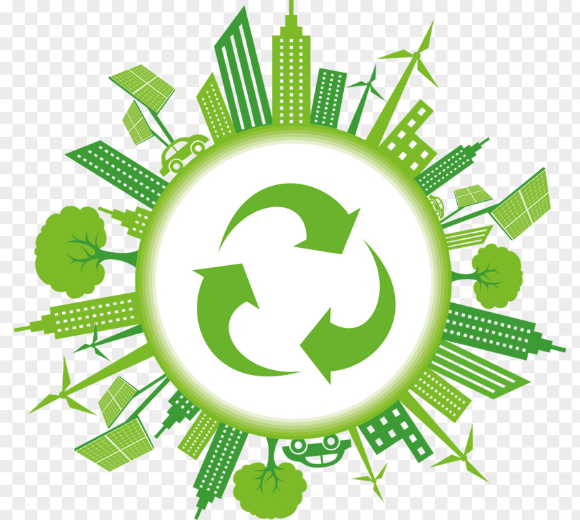 Loop Flag Circular Economy Building Recycling Illustration PNG