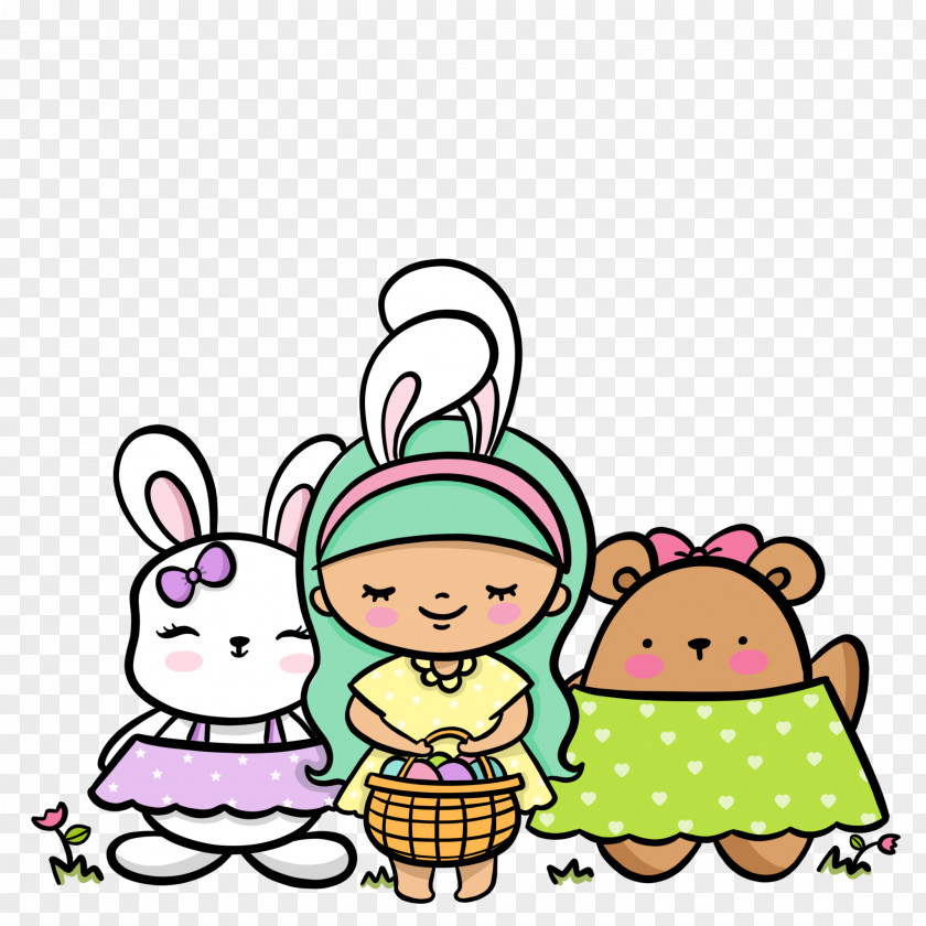 Sharing Child Happy Easter Background PNG