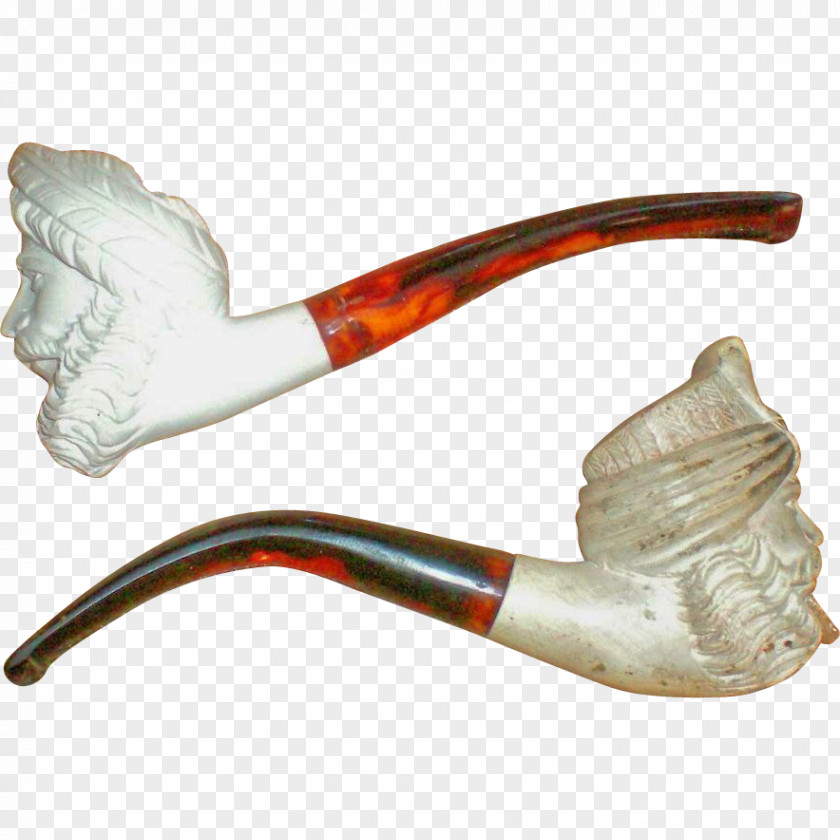 Smoking Skull Tobacco Pipe Meerschaum Collectable PNG