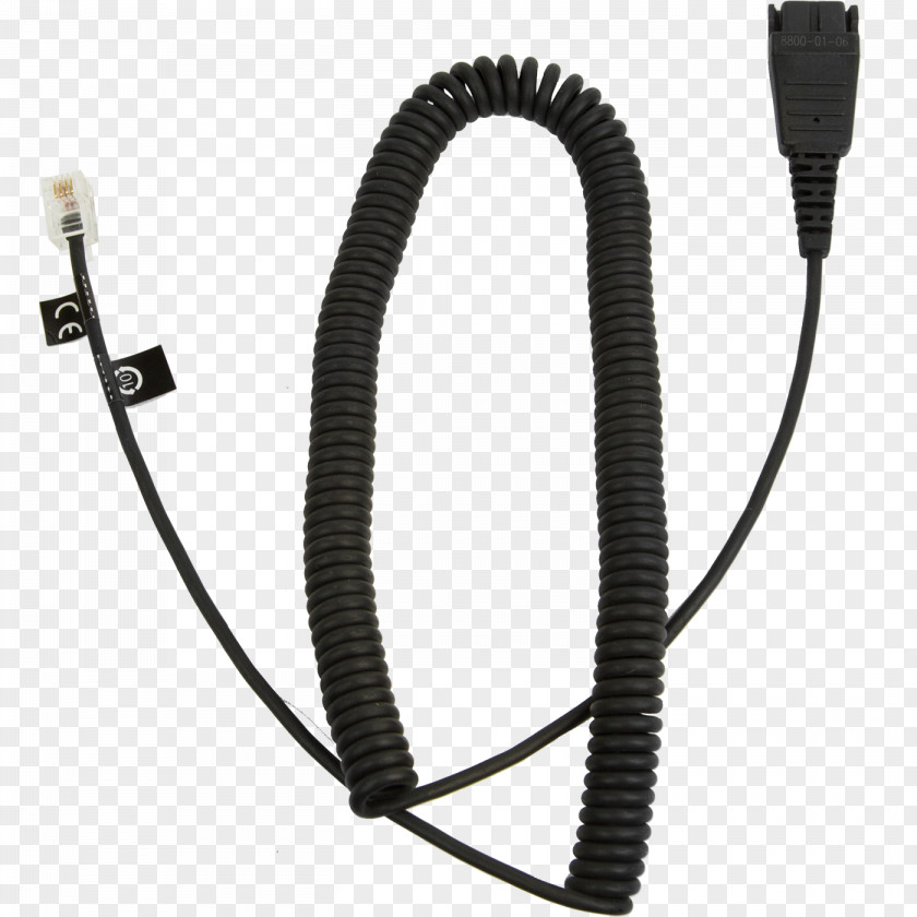 - Cable Plug Jabra Cord Electrical JABRA Qd 8800-00-01 GN Store Nord A/S LINK 14201-35 AVAYA EHS (14201-35) PNG