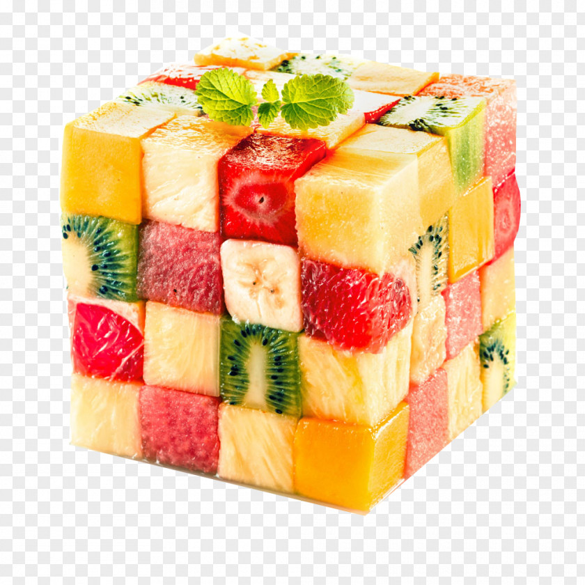 Creative Cube Fruits Juice Fruit Salad Tropical PNG