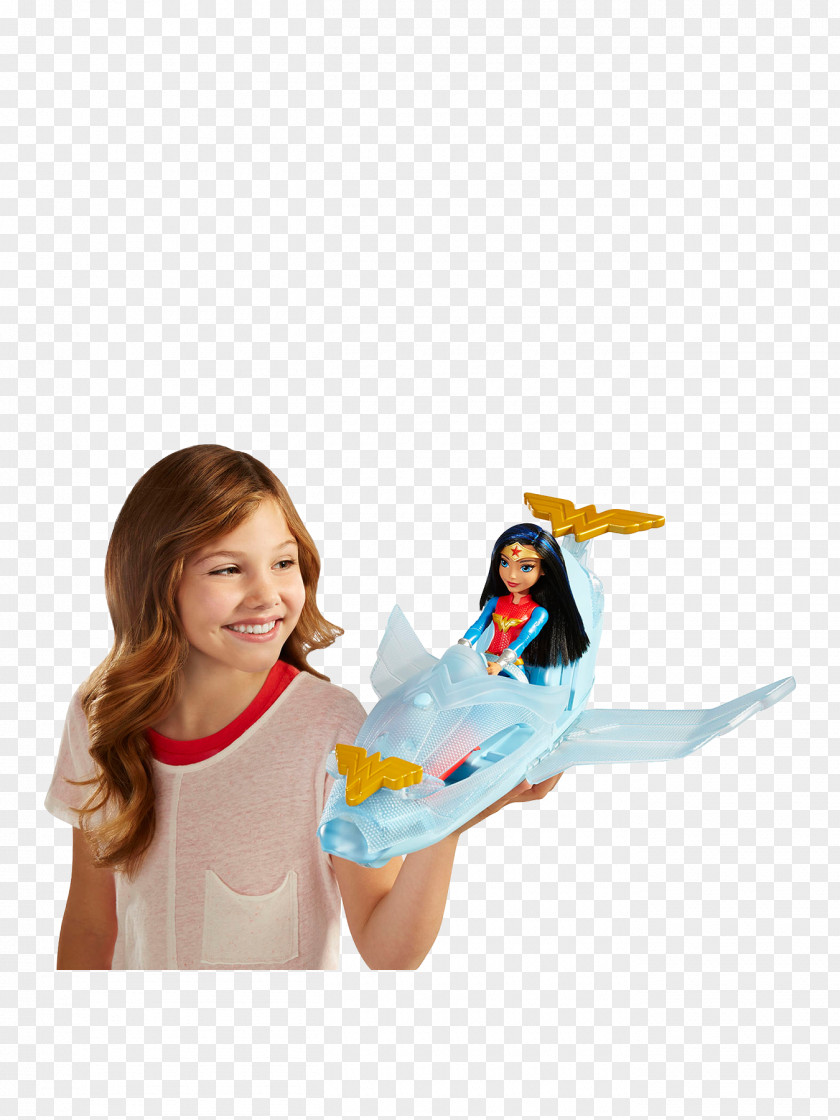Invisible Woman Diana Prince DC Super Hero Girls Plane Doll Toy PNG