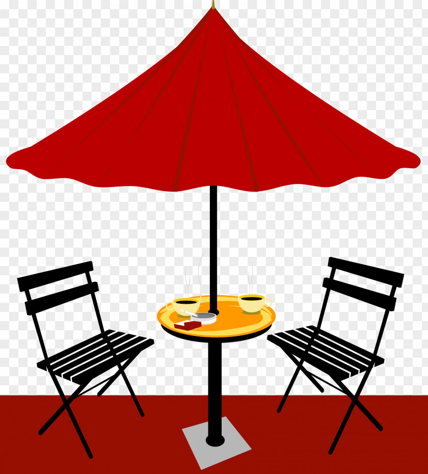 Lifestyle Vector Red Umbrella Under The Sun Tea Coffee Espresso Cafe Bistro PNG