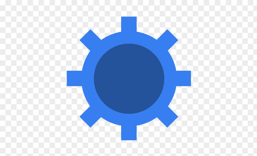 System Settings Electric Blue Symbol PNG