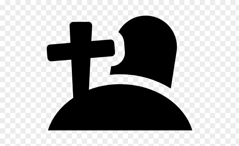 Cross Hand Black And White PNG