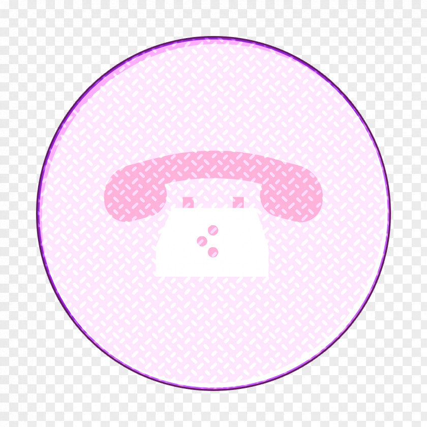 Violet Pink Call Icon Phone Telephone PNG