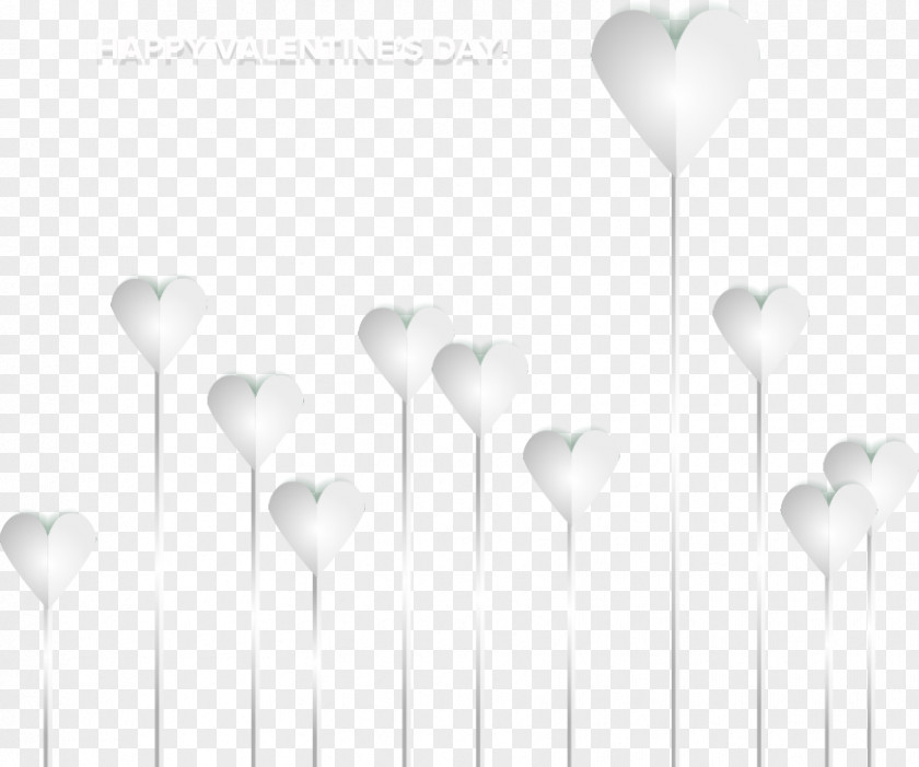 White Heart-shaped Elements PNG