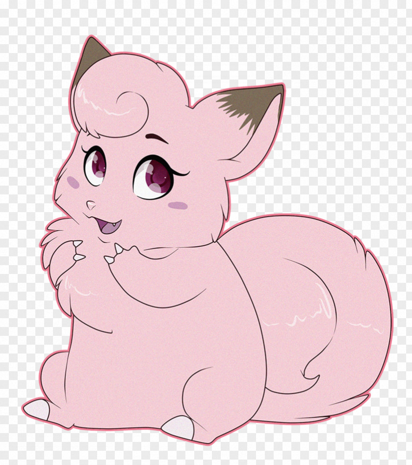 Clefairy Fairy Clefable Whiskers Cat Art PNG