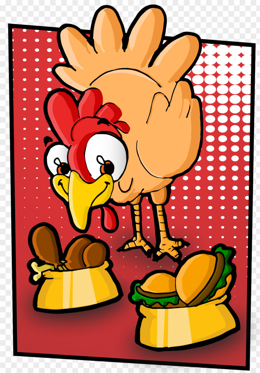 Fried Chicken Cartoon Rooster Food Clip Art PNG