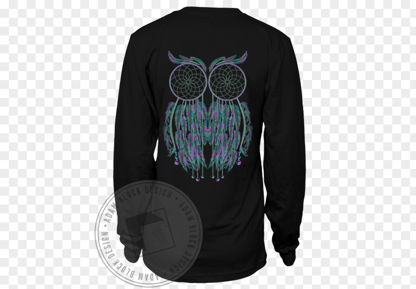 Owl Back Printed T-shirt Sleeve PNG