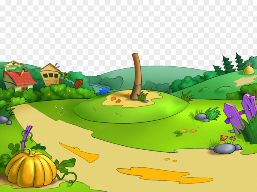 Plant Landscape Cartoon PNG