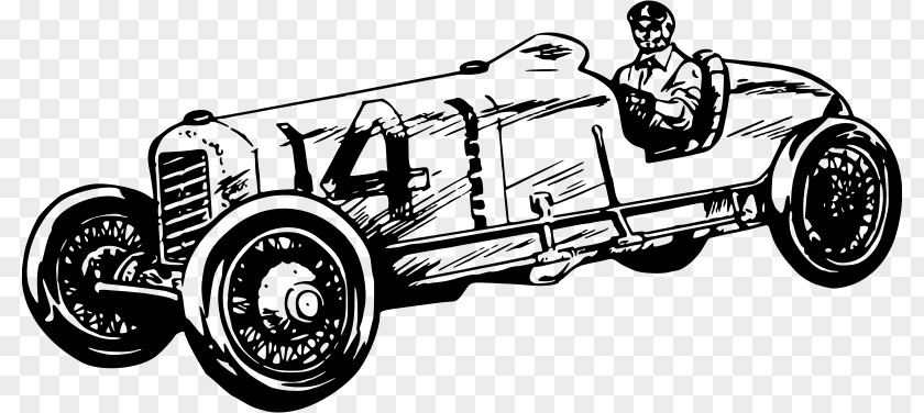 Vintage Race Car Auto Racing Sports Clip Art PNG