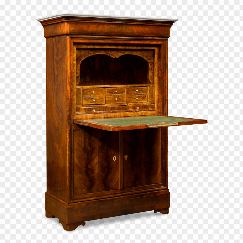 Antique Furniture Table Secretary Desk Fall Front PNG