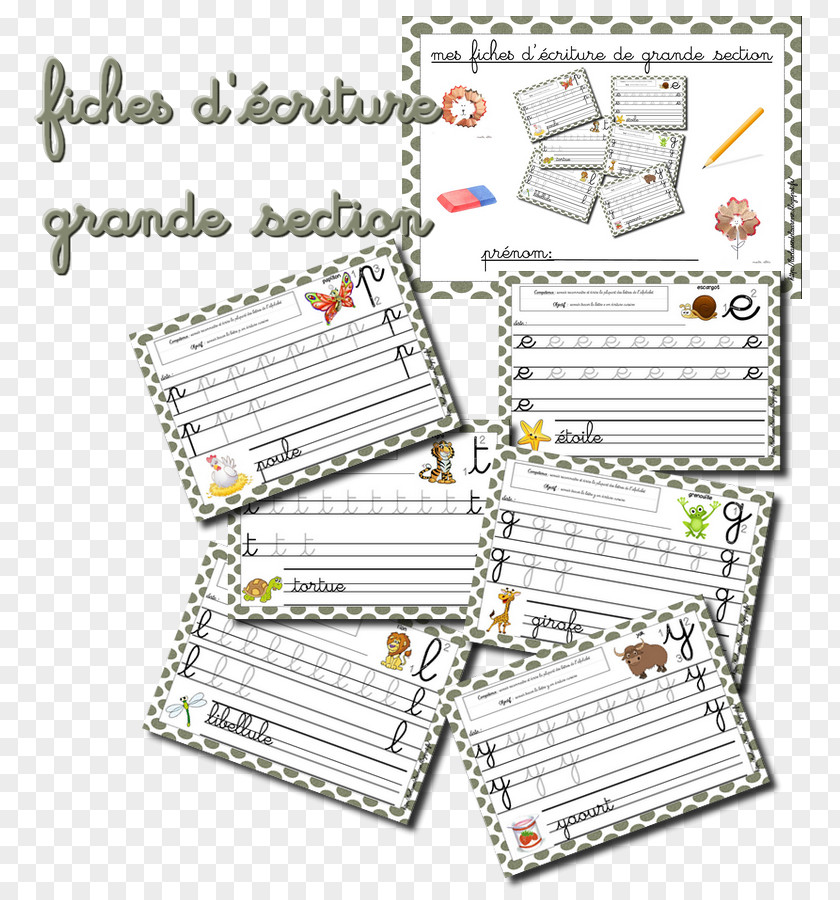 School Writing Cursive Grande Section Kindergarten PNG