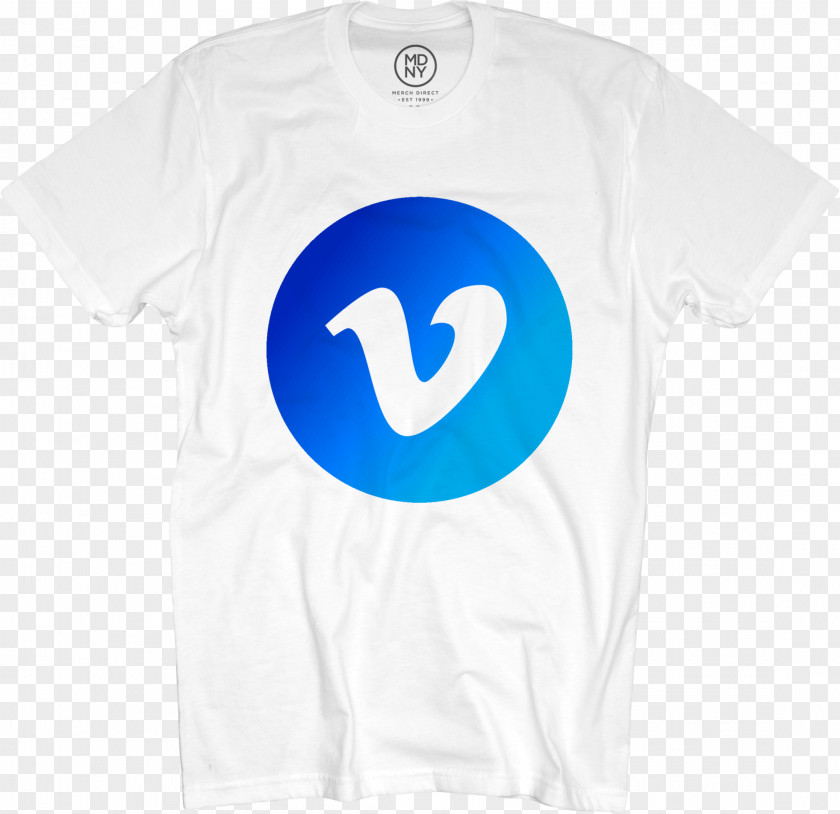 T-shirt Blue Logo White PNG