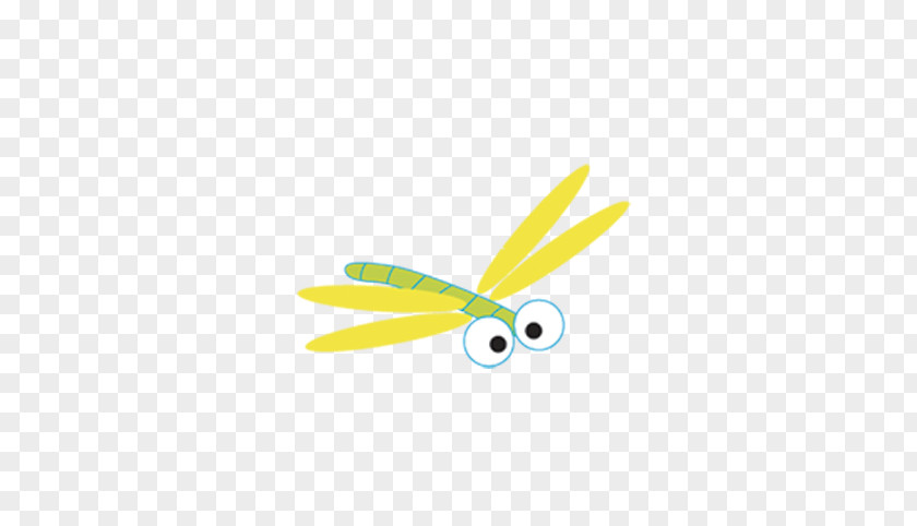 Yellow Dragonfly Illustration PNG