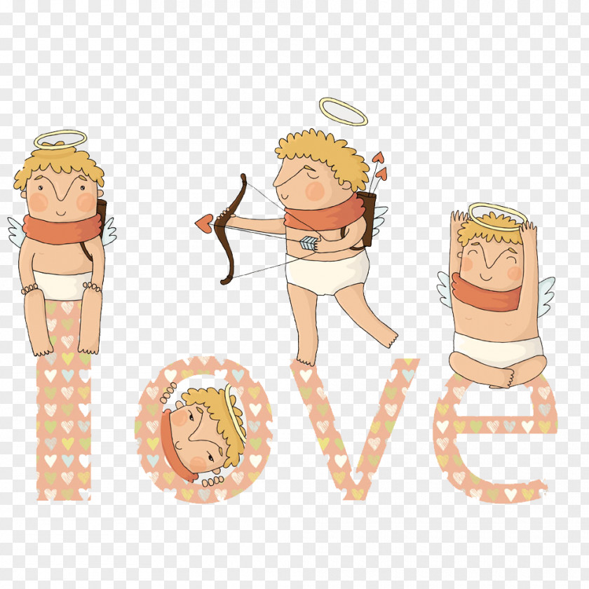 Cupid Material Picture High-definition Buckle Heart Illustration PNG