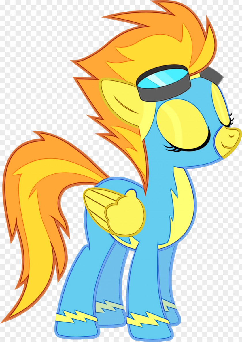 Line Art Style Horse Cartoon Yellow Tail Animal PNG