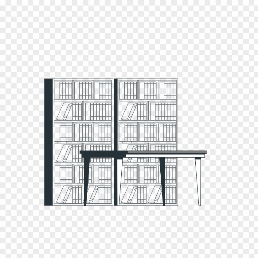 Table Architecture Shelf Façade Iron (m) PNG