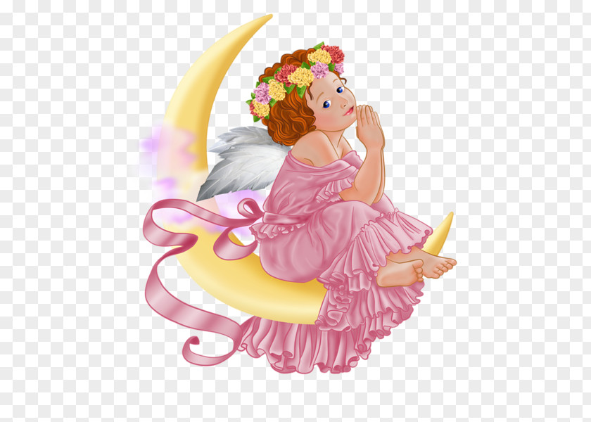 Angel Sitting On The Moon Download Clip Art PNG