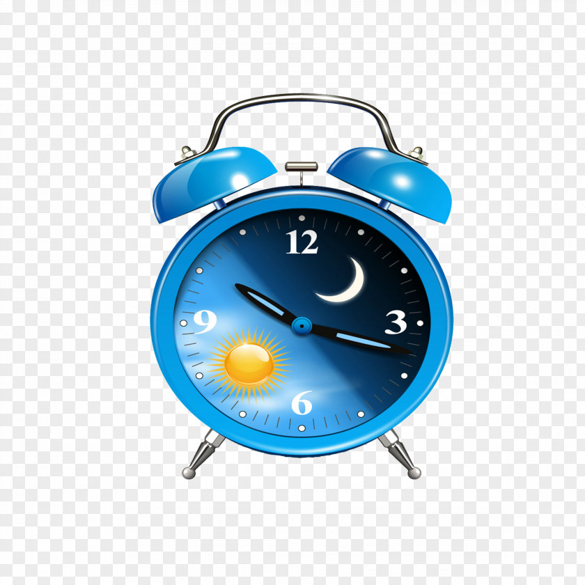 Blue Alarm Clock Sleep Cycle Circadian Rhythm Night Melatonin PNG