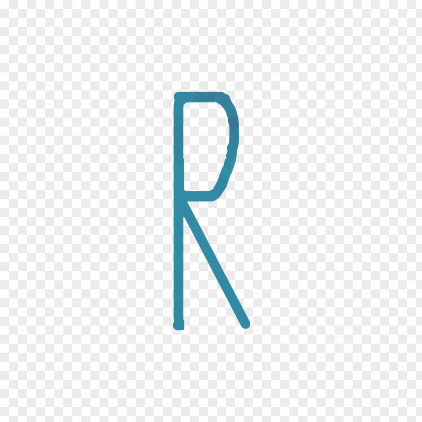 Blue Watercolor Letters R Logo Brand Font PNG