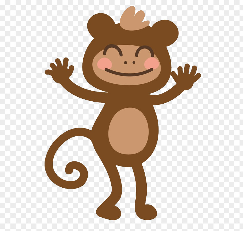 Cartoon Monkey Image Euclidean Vector Graphics PNG