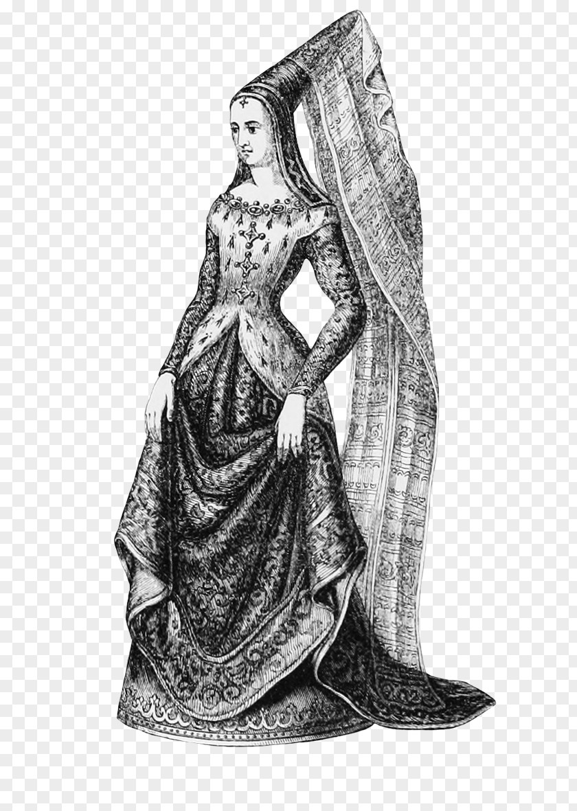 Medieval Middle Ages Drawing 15th Century Female Woman PNG