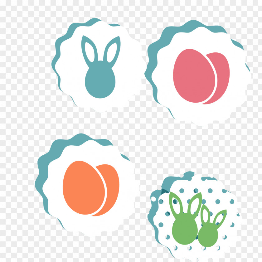 Various Color Easter Stickers Vector Material Sticker Download Clip Art PNG