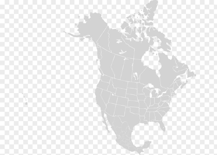 Bay United States Canada Blank Map PNG