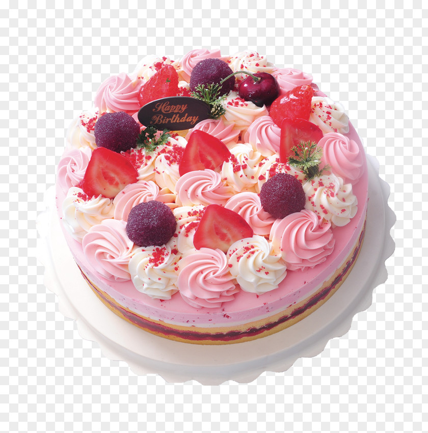 Ice Cream Cake Birthday Strawberry Mousse PNG