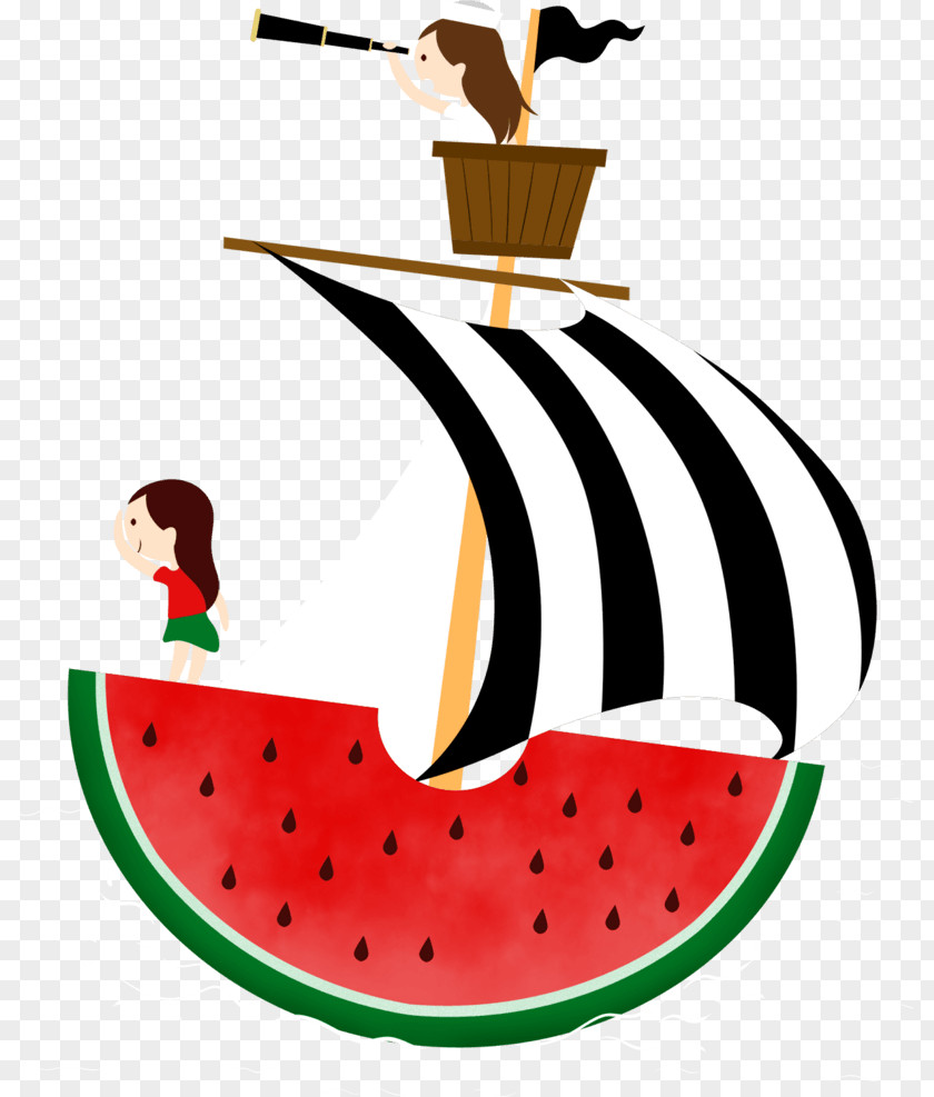 Watermelon Sail Drawing Image Cartoon PNG
