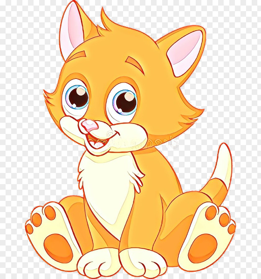 Cartoon Whiskers Tail Fox Red PNG