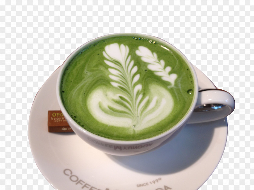 Cup Of Green Tea Latte Coffee Espresso PNG