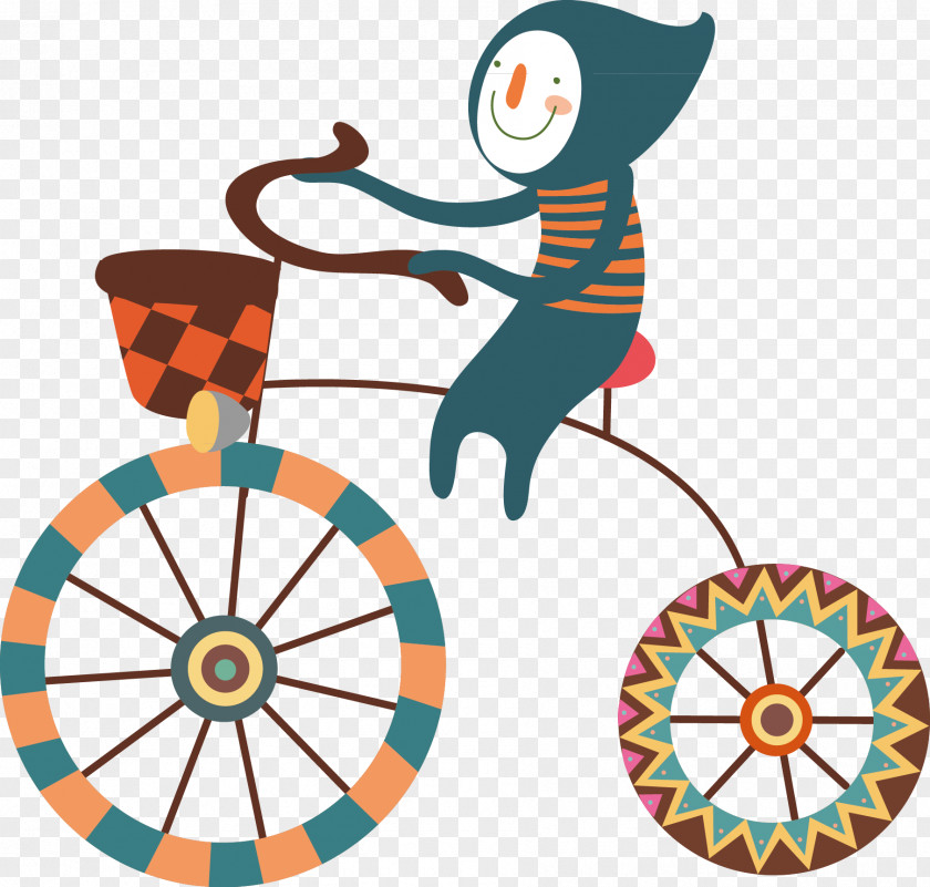 Cycling Pattern Vector Cartoon Illustration PNG