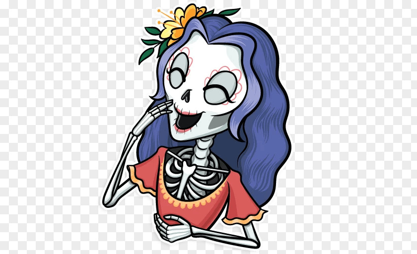 La Calavera Catrina Telegram Sticker Hello Kitty PNG