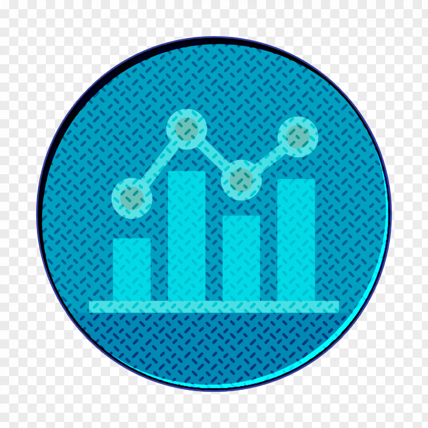 Electric Blue Teal Analytics Icon Reports And PNG
