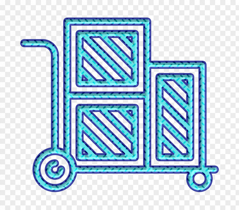 Management Icon Cart With Boxes Trolley PNG