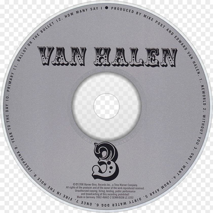 Van Halen Compact Disc Brand PNG