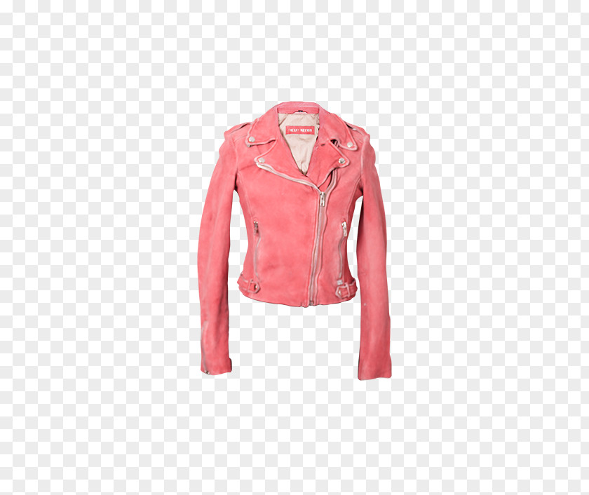 Jacket Leather Sleeve Pink M PNG