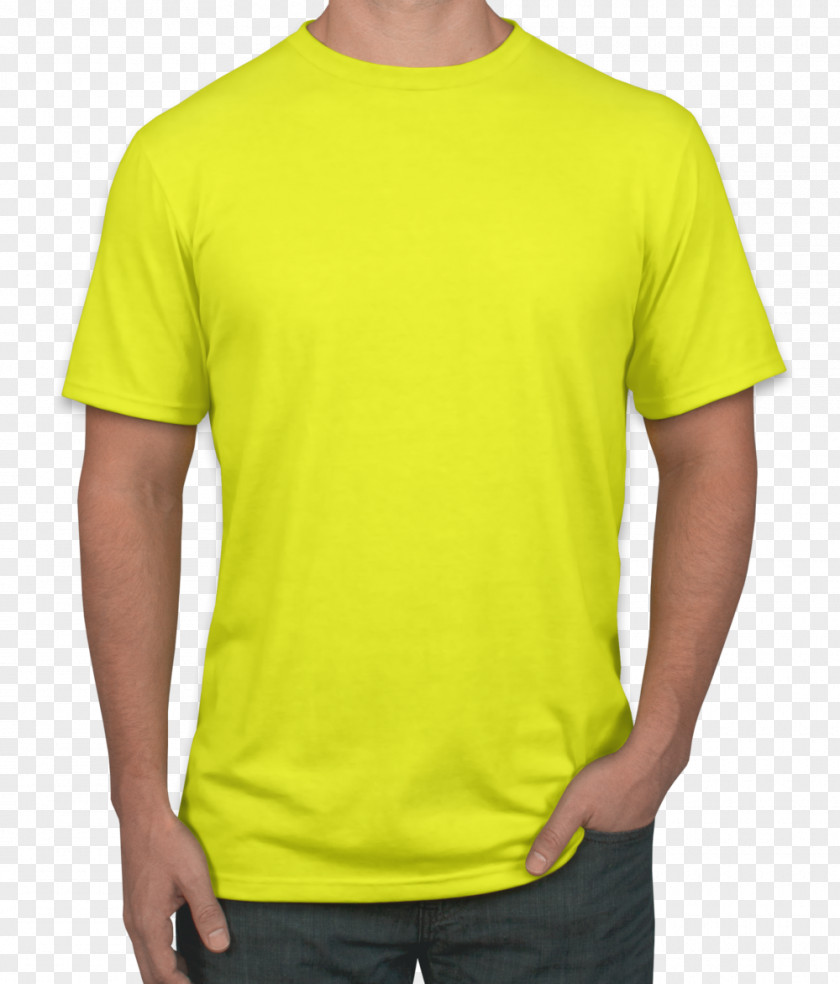 Plain T-shirt Sleeve Yellow Top PNG