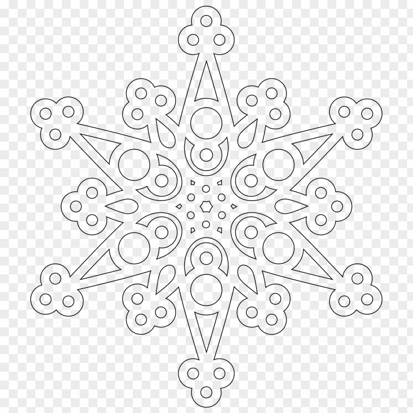 Snowflake Coloring Book Child Mandala PNG