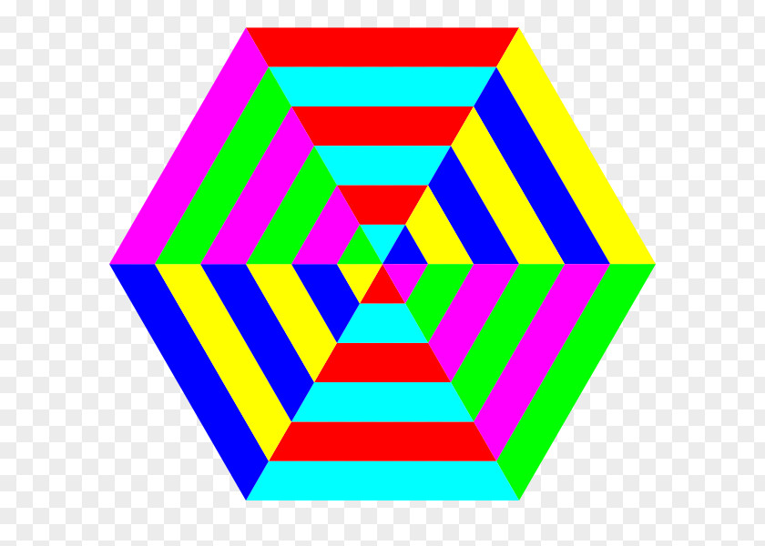 Stripes Hexagon Shape Clip Art PNG