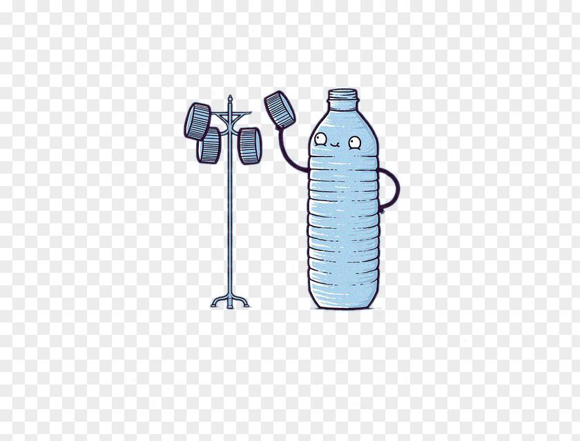 Water Bottle Cap Pun Pop Art Joke PNG