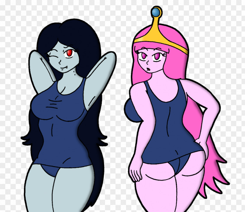 Finn The Human Marceline Vampire Queen Princess Bubblegum Fan Art PNG