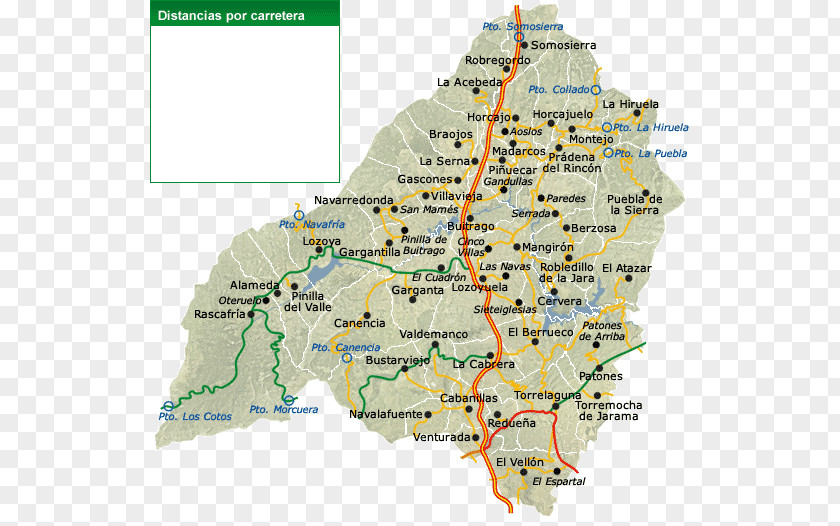 Map Buitrago Del Lozoya Somosierra Sierra De Guadarrama El Berrueco PNG