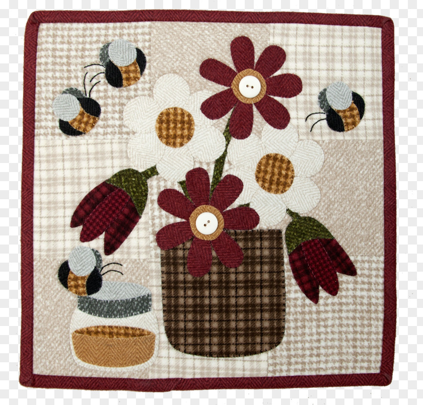 Bee Honey Patchwork Quilting PNG