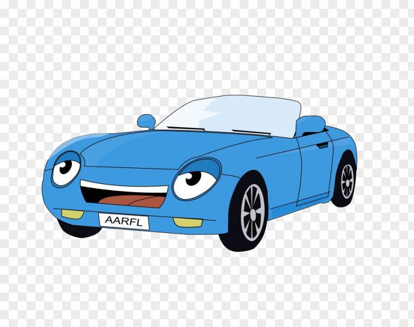 Blue Sports Car Betty Boop Cartoon Clip Art PNG