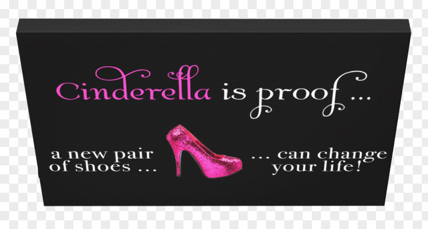 Cinderella Glass Shoe Pink M Brand RTV Font PNG